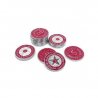 Monedas metálicas promo rojas 5$ para Scythe - 15 monedas