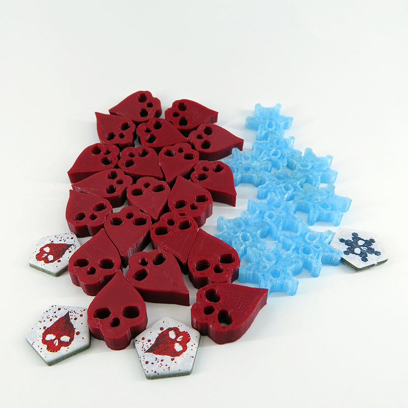 Wound & frostbite tokens for Dead of Winter - 30 pieces