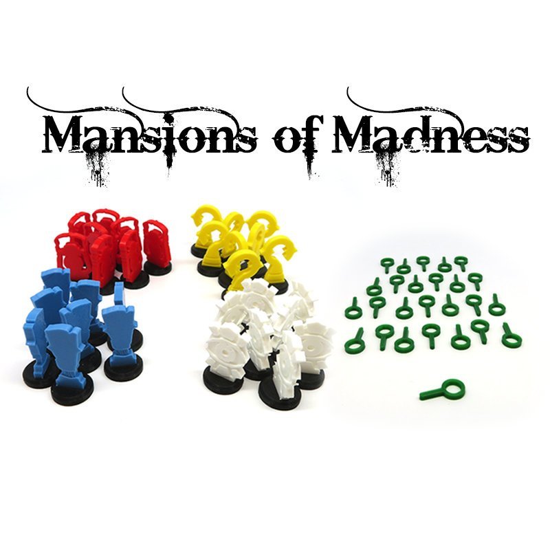 3D Printed Upgrade Kit for Mansions of Madness (58 pieces)
