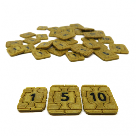 Credit Tokens for Underwater Cities - 35 Pieces