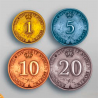 Monedas Metálicas para Rococó Deluxe Edition - 50 piezas