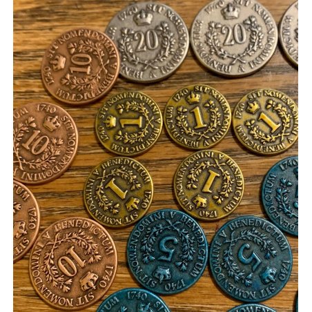 Monedas Metálicas para Rococó Deluxe Edition - 50 piezas