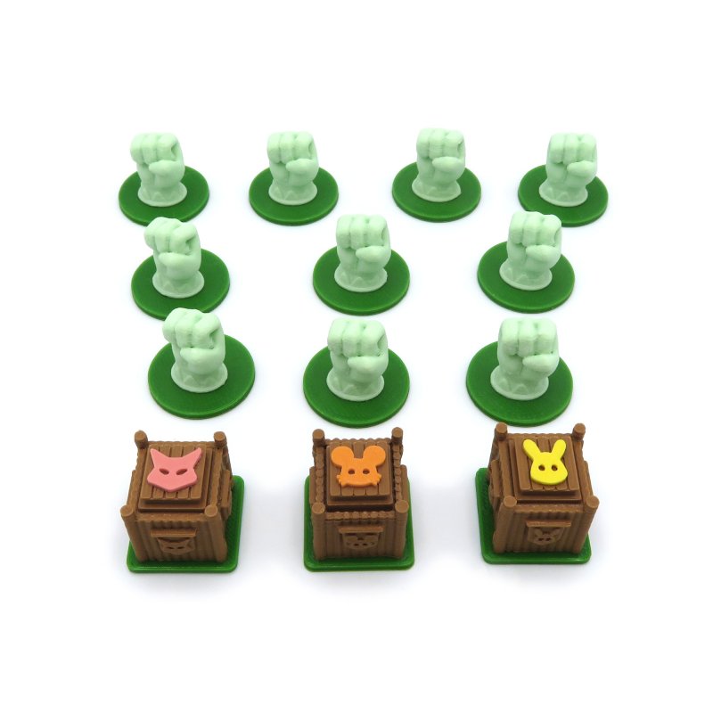 Pack Base Para Root 51 Piezas Tokens 3D De Edificios Y Facciones 