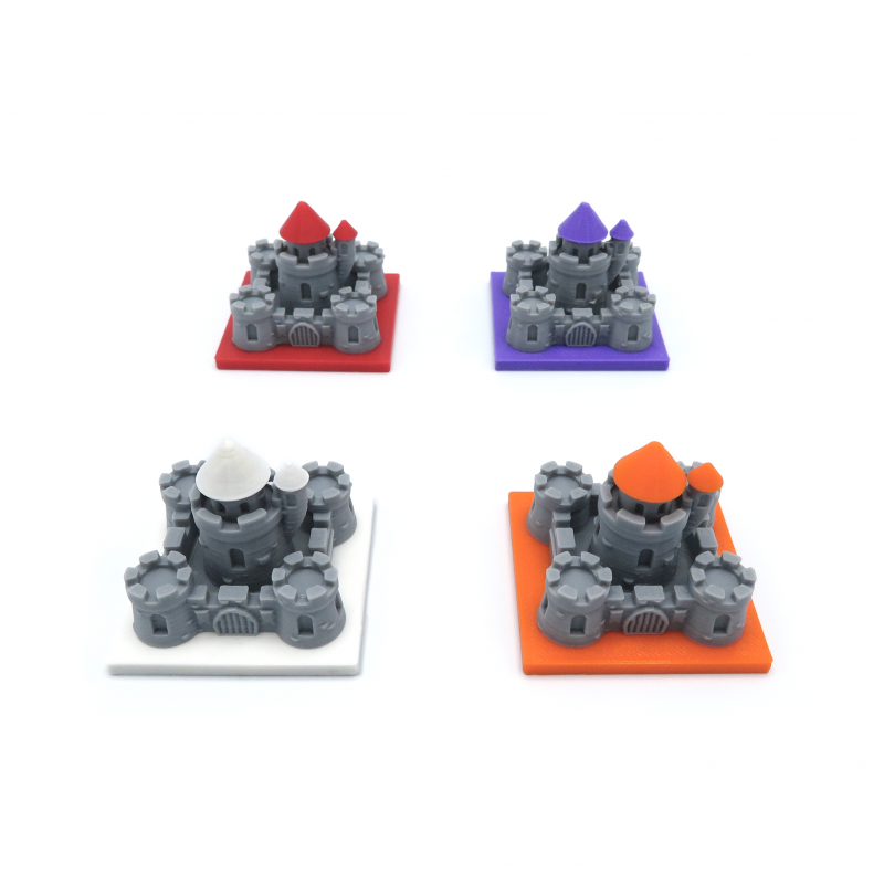 3D Printed Upgrade Kit for Queendomino - Castles (4 pieces)