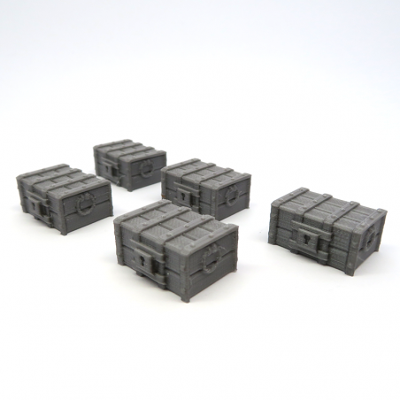 Numbered Treasure Chests for Gloomhaven - 5 pieces