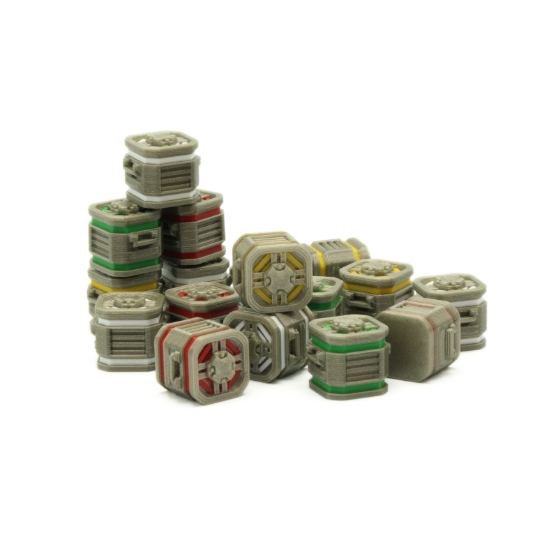 BGExpansions – Set De 3 Motores Para Nemesis – Accesorios Mejora 3D – Miniaturas Funcionales Con Bandeja Para Tokens