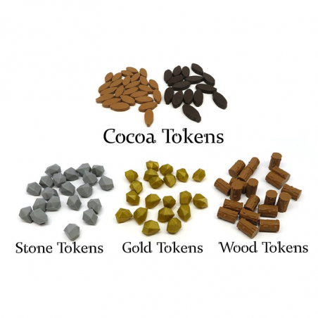 Resource Tokens for Teotihuacan - 100 pieces