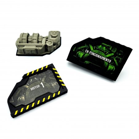 Engine token containers for Nemesis. Board game accessories