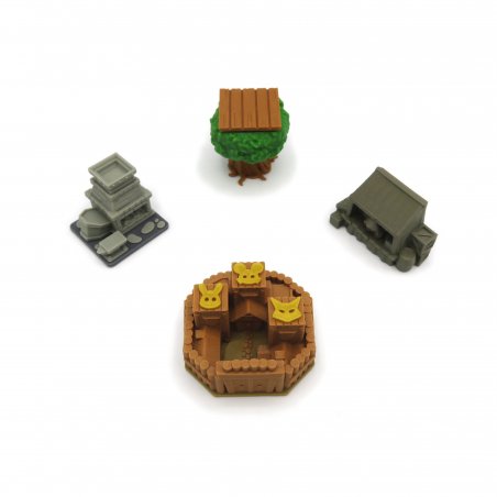 Set de miniaturas de mejora para Landmarks del juego de mesa Root