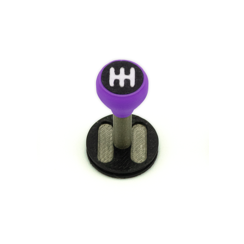 Purple Gear Lever token for Heat: Pedal to the Metal Tunnel Vision expansion. Board game  upgrade accessory.