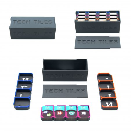 Caja de almacenamiento de losetas de tecnología para SETI. Organizador de losetas