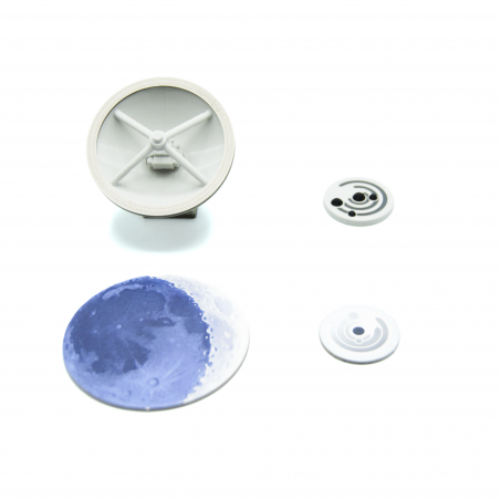 Marcador de jugador inicial compatible con SETI. Miniatura de radiotelescopio / antena