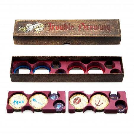 Script token trays upgrade insert box compatible with Blood on the Clocktower board game