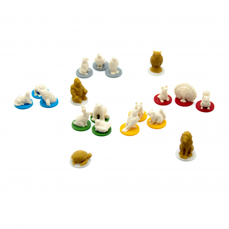 Accesorio de mejora para el juego de mesa Harmonies. Miniaturas de animales 3D