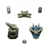 Anti aircraft, hibernatorium and lander miniatures for Nemesis Retaliation. Round and autodestruction markers.