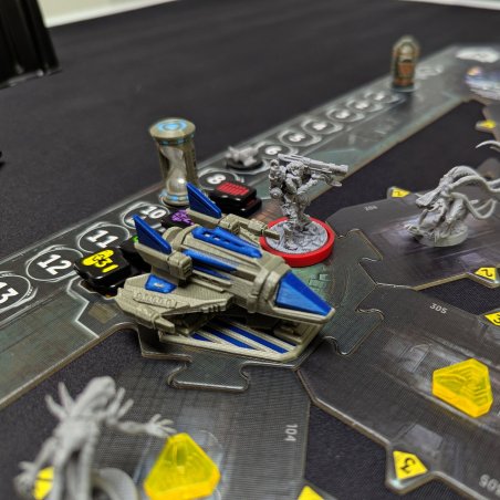 3D Printer Lander Ship miniature and lander track token for Nemesis Retaliation