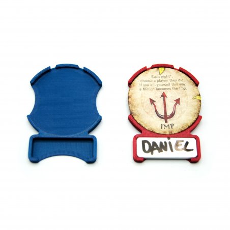 Bandejas portadoras de tokens y etiquetas de nombre compatibles con el juego Blood on the Clocktower. Set de 23 piezas