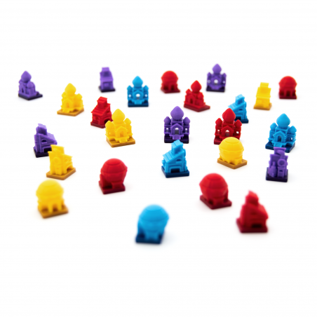 Building set for Recall. Upgrade accessory with 3D pieces for 4 players