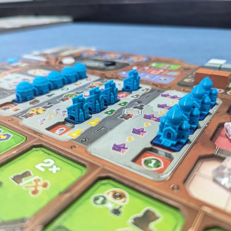 Miniaturas de edificios para Recall. Components deluxe para juego de mesa