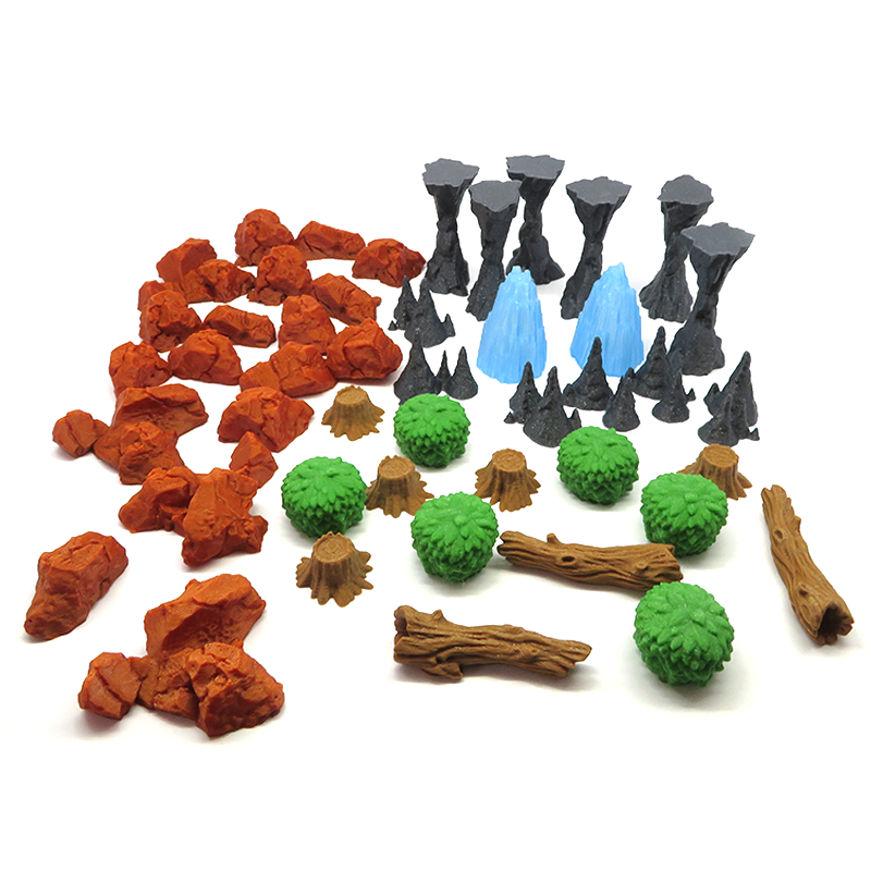 GLOOMHAVEN BOULDERS x7 scenery expansion plastic 3D Board game kickstarter 