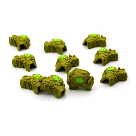 12-Piece set of 3D Frog Clearing Markers compatible with Root Homeland