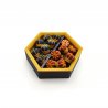 Magnetic hex board game token tray with removable divider - 2 section organizer