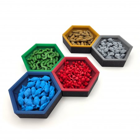 Organizadores modulares para juegos de mesa. Cuencos magnéticos