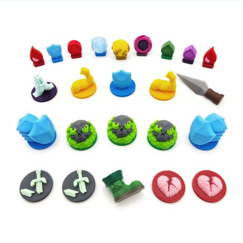 Upgrade kit for Slay The Spire: The board game. 104-piece 3D set. Compatible accessory with general and character tokens