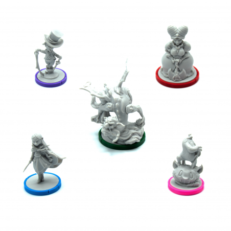 Wonderland’s War miniature bases small and large sizes for board game miniatures