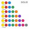 Stackable Hexagonal Board Game Trays - Solid Colors Set Options
