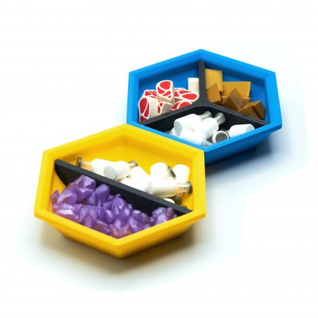 Cuencos organizadores de recursos para juegos de mesa. Diseño 3D apilable, colores personalizados