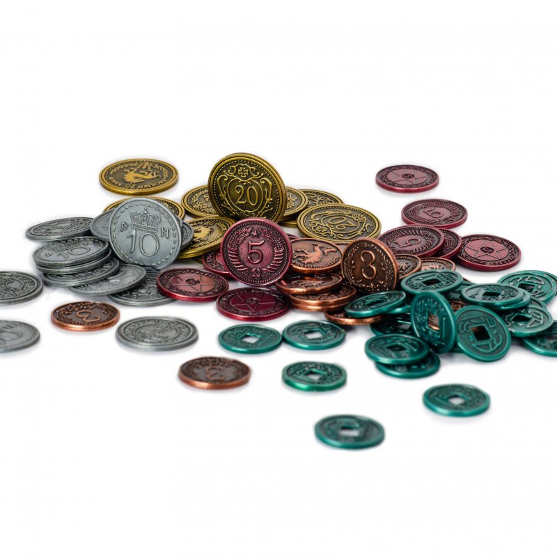 Monedas metálicas para Scythe y Expeditions - Accesorio para juego de mesa