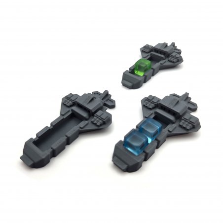 Destroyer miniatures for Voidfall board game. Compatible upgrade accessory with 116 3D fleet pieces