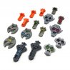 3D spaceship fleet miniatures compatible with the board game Voidfall. Set of 116 pieces