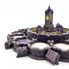 Detailed 3D Town Square upgrade for Blood on the Clocktower showing player token slots and central clock tower