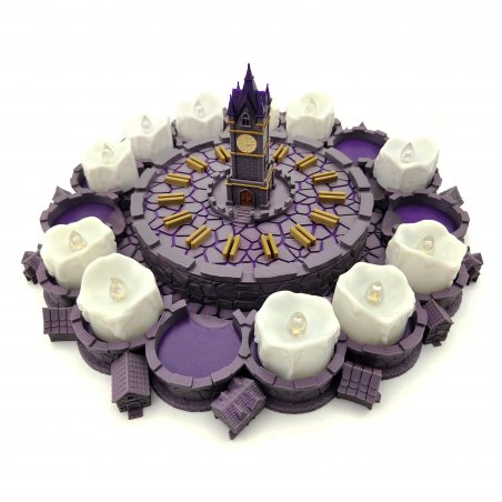 Premium Town Square upgrade for Blood on the Clocktower board game with detailed 3D design