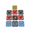 Multicolor Pillage tokens for Blood Rage - 9 pieces
