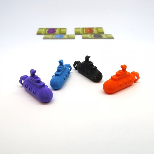 Submarine action markers for Underwater Cities - 12 pieces