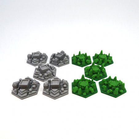 Extra Forest & City Tiles for Terraforming Mars - 10 pieces