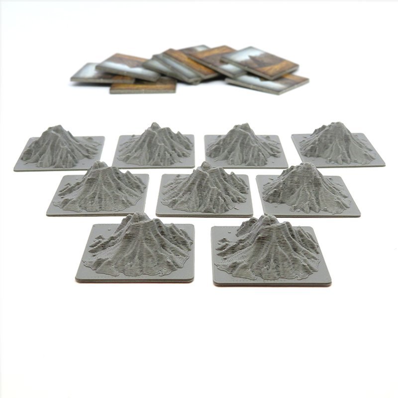 3D Printed Mountain Tiles for Carson City (9 pieces)