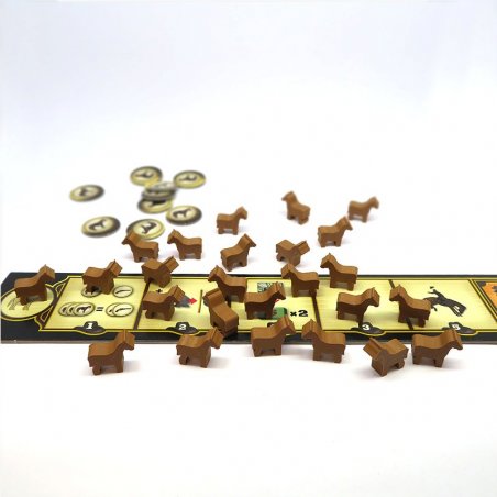 Horse meeple tokens for Carson City - 25 pieces